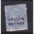 INDIA QV GWAILOR OVERPRINT ON 2A 6p UNUSED