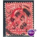GB stamps 1902-10 KEV11 - 1d SG219 Oxford 11