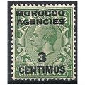 Morocco Agencies 1917 SG128 3c on 1/2d Green Mo...