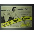 1940 Beech-Nut Gum Ad - Take Flavor With You