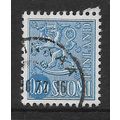 FINLAND 1963 STANDING LION 50p BLUE SG 659 FINE...