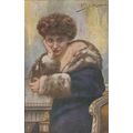 Glamour Lady ART Nouveau Spotti Signed Artist c...