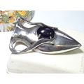Vintage handmade Natural Oval Onyx cab urn Ster...