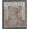 St Helena 1896 SG52 10d Brown Mounted Mint . ..