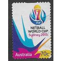 AUS 2015 70c (S/A) 'NETBALL WORLD CUP' FINE USE...