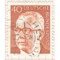 Germany 1970 - 40pf brownish orange - President...