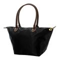 Nylon Medium Shopping Tote w/ Leather Like Hand...
