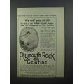 1913 Plymouth Rock Gelatine Ad - We Will Pay