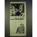 1940 Listerine Antiseptic Ad - Look Out For a Cold