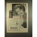 1950 Marshall's Photo-Oil Colors Ad w/ Alexis Smith!!