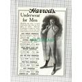 C1916) Harrods Underwear Advert - 1920 Clip