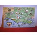 MAP OF DORSET unused vintage postcard by J. Sal...