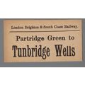 LONDON BRIGHTON & SOUTH COAST RLY LUGGAGE LABEL...