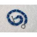 Electric Blue Chainmail Bracelet | Byzantine We...