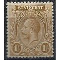 St Vincent 1921 SG138 1/- Bistre-Brown Mounted ...