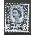 Wales GB 1968 5d Royal Blue Definitive Umm SG W...