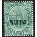 St. Kitts Nevis 1916 War Tax ½d Deep Green SG22...