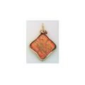 Orange Dichroic Glass Gold Filled Wire Wrap Pen...