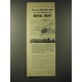 1960 Britain's Royal Navy Ad - Fly as a Helicop...