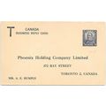 Canada #P37 Postal Card MINT added T