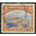 Cyprus 1934 ¼pi Ultramarine and Orange Brown SG...