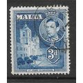 MALTA 1938 3d BLUE ST JOHNS CO-CATHEDRAL SG 223...