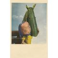 Horse Made Of Pea Pod Plants Vegetable Postcard