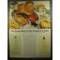 1954 British Travel Association Ad - The roast beef of old England is back