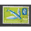 BARBADOS 1965 SG353 50c SIDEWAYS WATERMARK FLYI...