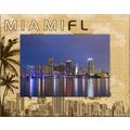Miami Florida Laser Engraved Wood Picture Frame...