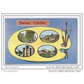 SUSSEX CASTLES, ENGLAND, 1960s?, Postcard