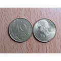 France Republic 1965 10 Centimes Coin