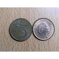 Netherlands 1970 5 Cents Coin