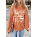 Orange thankful grateful blessed Arrow Graphic ...