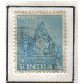 1955 INDIA WOMEN SPINNING 2A LIGHT BLUE F/U SG358