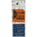 Matchbook front cover only Yellow Cab + Gray Li...