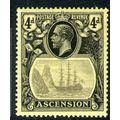 Ascension KGV 1924 4d Grey-Black & Black on Yel...