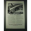 1947 Association of American Railroads Ad - 227,000-Mile Yardstick