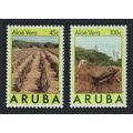 Aruba 'Aloe vera' Medical Plant Flora 2v 1988 M...
