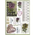 Elusive Images. Harlequin Rose A4 Stamp Set. In...