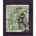 AUSTRALIA 1926 SG 86 1d SAGE GREEN USED#2
