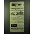 1950 American Pulverizer Company Ad - Cold Fact...