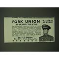 1956 Fork Union Military Academy Ad - Our One Subject Plan of Study
