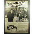 1951 Rheingold Beer Ad - Peter Arno - My beer is Rheingold - the Dry Beer!