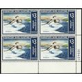 RW34, Mint NH $3 XF Duck Plate Block of Four St...