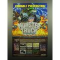 1994 Acclaim Monster Truck Wars video game Advertisement - Portable Pulverizers!