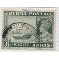 BURMA 1938 KG6 8a MYRTLE GREEN USED SG29 29 SG ...