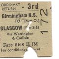 B.R. Edmondson Ticket - Birmingham New Street t...