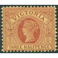 Victoria 1899 1½d brown-red on yellow Perf 12½ ...