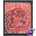 GB stamps 1902-10 KEV11 - 1d SG219 Chatham 1